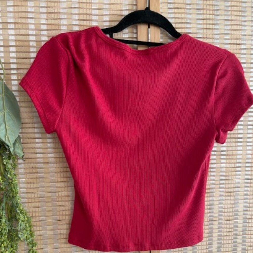 Reformation Cropped Tee (Red)